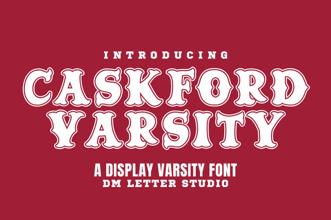 Caskford Varsity Font Font Dm Letter Studio 