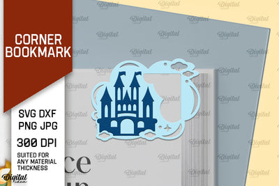 Castle Corner Bookmark Paper Cut. Corner Bookmark SVG SVG Evgenyia Guschina 