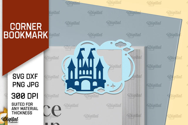 Castle Corner Bookmark Paper Cut. Corner Bookmark SVG SVG Evgenyia Guschina 