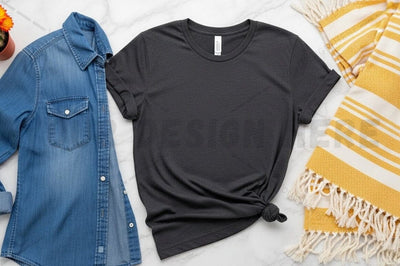 Casual black t-shirt mockup design Mock Up Photo Regulrcrative 