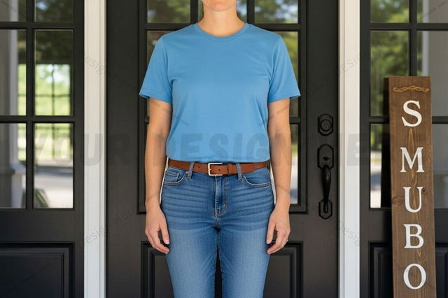 Casual blue t-shirt mockup design Mock Up Photo Designangry 