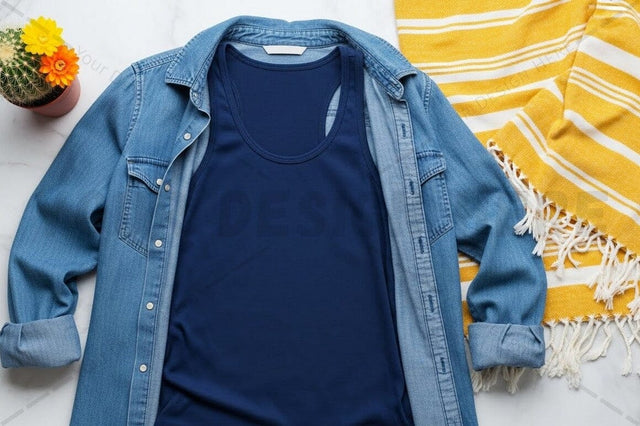 Casual blue t-shirt mockup design Mock Up Photo Regulrcrative 