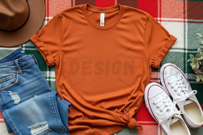 Casual brown t-shirt mockup design Mock Up Photo Designangry 