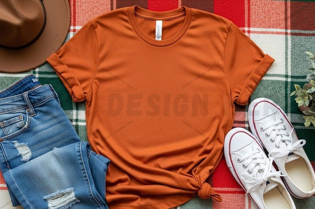 Casual brown t-shirt mockup design Mock Up Photo Designangry 