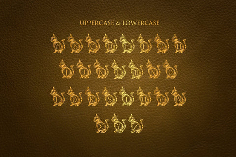 Casual Cat Mandala Monogram Font Dm Letter Studio 