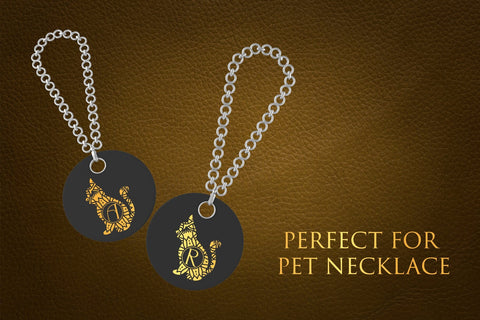 Casual Cat Mandala Monogram Font Dm Letter Studio 