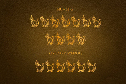 Casual Cat Mandala Monogram Font Dm Letter Studio 