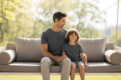 Casual gray t-shirt for men and boys Mock Up Photo Regulrcrative 