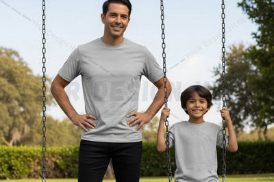 Casual gray t-shirt for men and boys Mock Up Photo Regulrcrative 