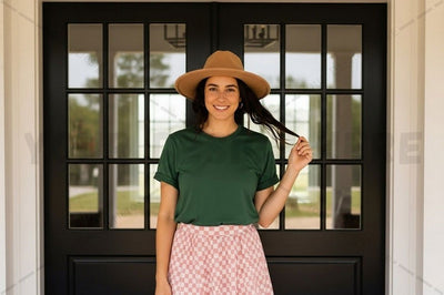 Casual green t-shirt mockup design Mock Up Photo Designangry 