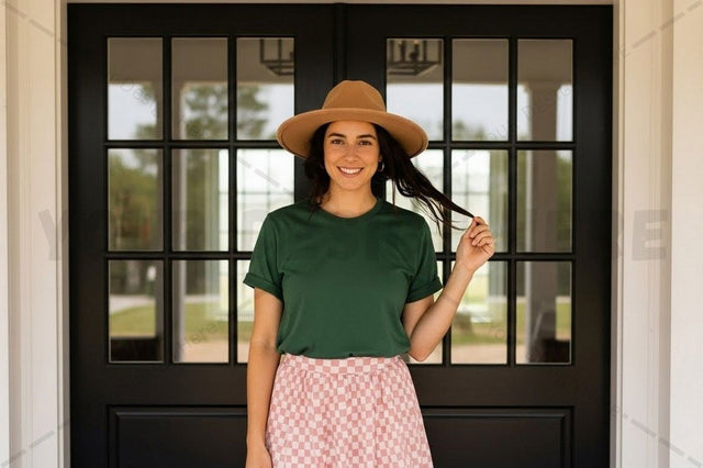 Casual green t-shirt mockup design Mock Up Photo Designangry 