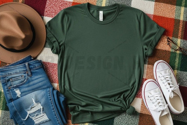Casual green t-shirt mockup design Mock Up Photo Designangry 
