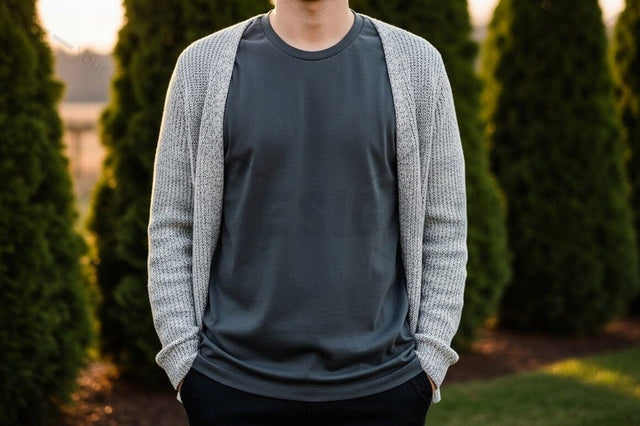 Casual grey and black t-shirt mockup design Mock Up Photo Designangry 