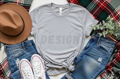 Casual grey t-shirt mockup design Mock Up Photo Designangry 