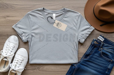 Casual grey t-shirt mockup design Mock Up Photo Regulrcrative 
