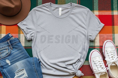 Casual grey t-shirt mockup Mock Up Photo Designangry 
