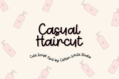 Casual Haircut Font Cotton White Studio 