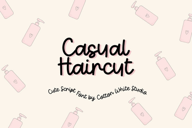 Casual Haircut Font Cotton White Studio 
