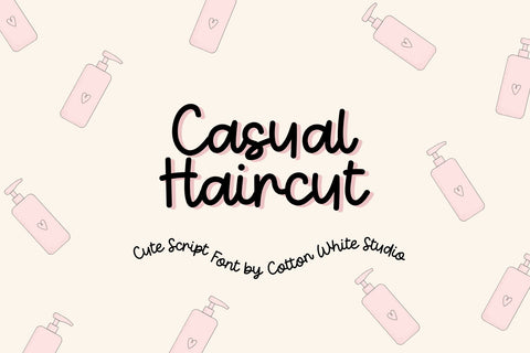 Casual Haircut Font Cotton White Studio 