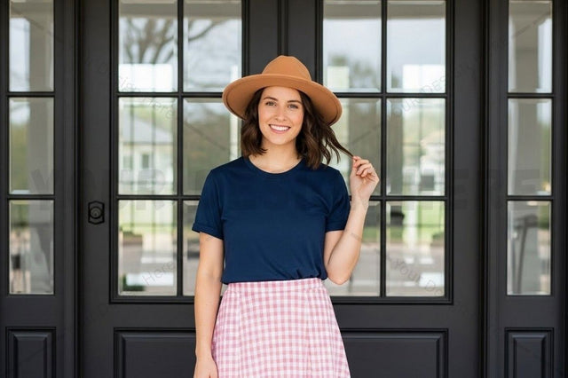 Casual navy blue t-shirt mockup design Mock Up Photo Designangry 