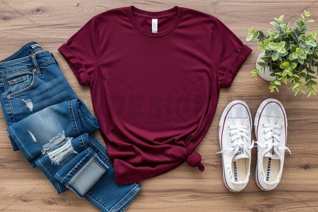 Casual outfit t-shirt mockup design Mock Up Photo Regulrcrative 