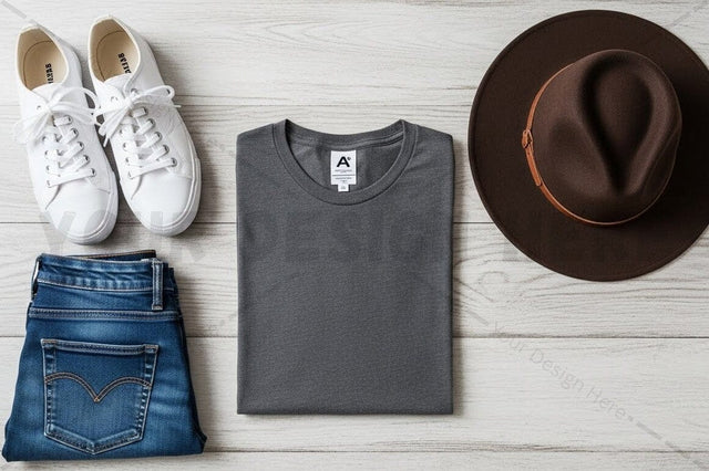 Casual outfit t-shirt mockup design Mock Up Photo Regulrcrative 