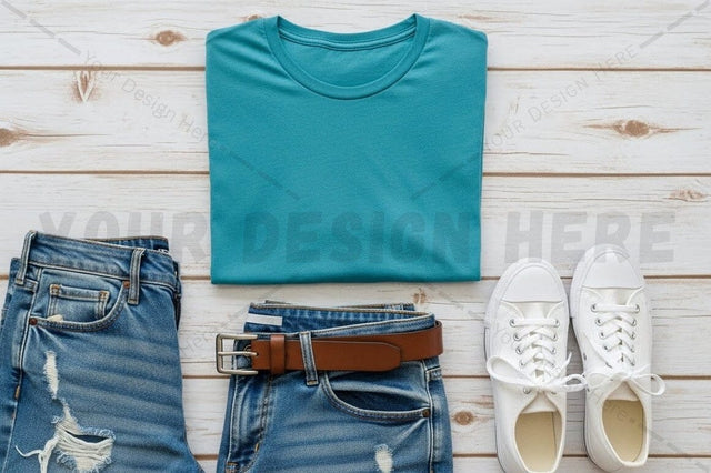 Casual outfit t-shirt mockup design Mock Up Photo Regulrcrative 