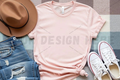 Casual pink t-shirt mockup design Mock Up Photo Designangry 