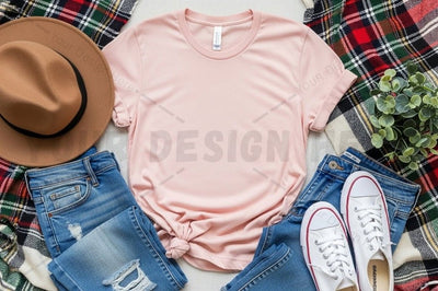 Casual pink t-shirt mockup design Mock Up Photo Designangry 