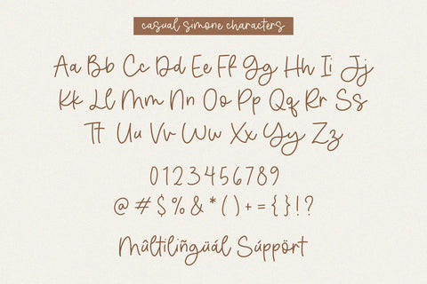 Casual Simone - Handwritten Script Font Font Timur type 