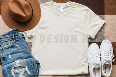 Casual summer outfit with t-shirt mockup Mock Up Photo Designangry 