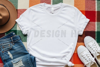 Casual summer t-shirt outfit Mock Up Photo Designangry 