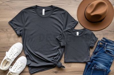 Casual t-shirt mockup design with accessories Mock Up Photo Regulrcrative 