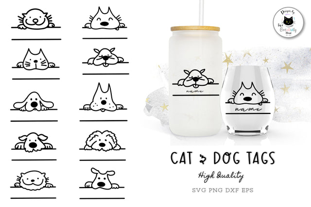 Cat and Dog Monogram SVG Designs SVG Ivy's Creativity House 