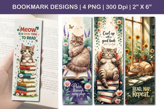 cat bookmark design, kitten bookmark design, cute cat bookmark design Sublimation Paper Switch 