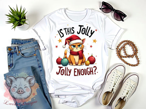 Cat Christmas, Jolly Cats, Holiday PNG, Christmas Clipart, Cute Cat Graphics, Festive Animals, Christmas Decor, Digital Download Sublimation Lara' s Designs 