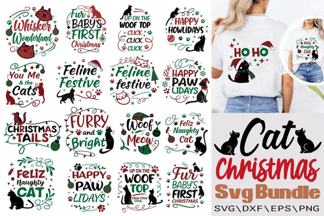 Cat Christmas Svg Bundle SVG Angelina750 