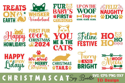Cat Christmas Svg Bundle SVG Angelina750 