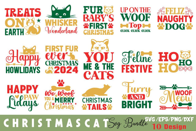 Cat Christmas Svg Bundle SVG Angelina750 