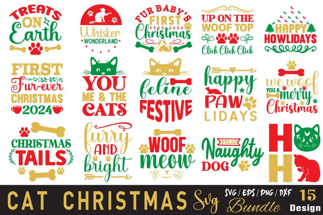 Cat Christmas Svg Bundle SVG Angelina750 
