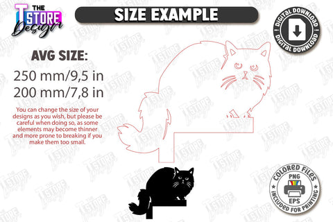 Cat Door Topper Laser Cut Bundle. Door Corner. Home Decor. Silhouette of Cats. Wall Decor. Cute Design. CNC File SVG The T Store Design 