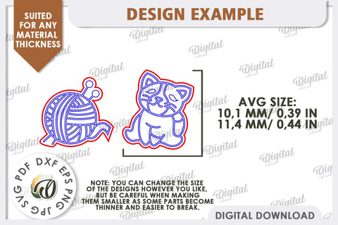 Cat Earrings Laser Cut. Pets Earrings. Animals Earrings SVG SVG Evgenyia Guschina 