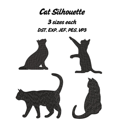Cat Embroidery Bundle - Silhouettes Embroidery/Applique DESIGNS Stitched Haus 