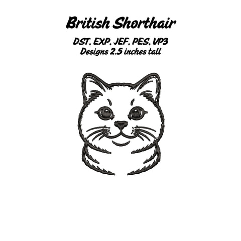 Cat Embroidery File Set Embroidery/Applique DESIGNS Stitched Haus 