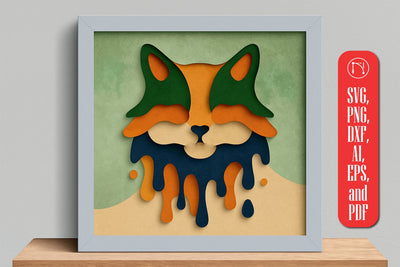 Cat Face Multilayer 3D Shadow Box SVG SVG MD JOYNAL ABDIN 