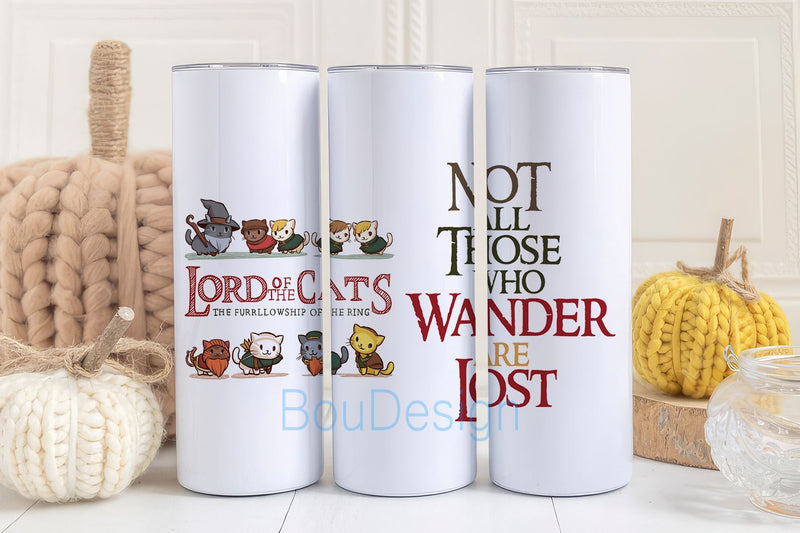 Cat Gifts for Cat Lovers, Funny Cat Tumbler with Lid Stainless Steel, Cute Cat Cup, Cat Tumbler with Handle, Cat Gifts for Women Sublimation BouDesign 