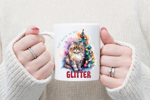 Cat Hair is My Glitter - Christmas PNG Sublimation Sublimation CraftLabSVG 