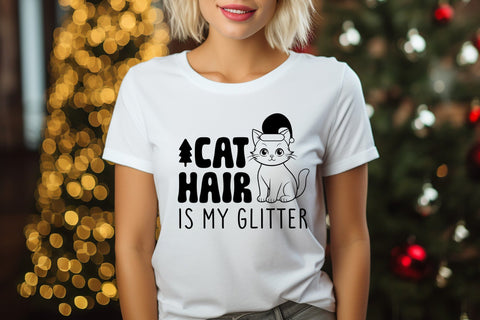 Cat Hair is My Glitter - Christmas SVG SVG CraftLabSVG 