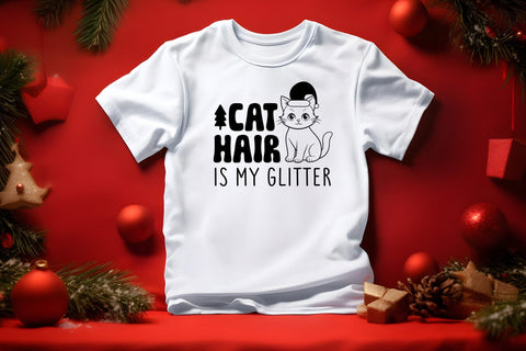 Cat Hair is My Glitter - Christmas SVG SVG CraftLabSVG 