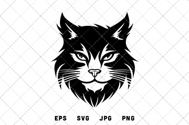 Cat Head Mascot Graphics - JPG, SVG, PNG, EPS - Digital Download with Commercial License for Cricut, Silhouette, Scan N Cut Crafting SVG Loveleen Kaur 